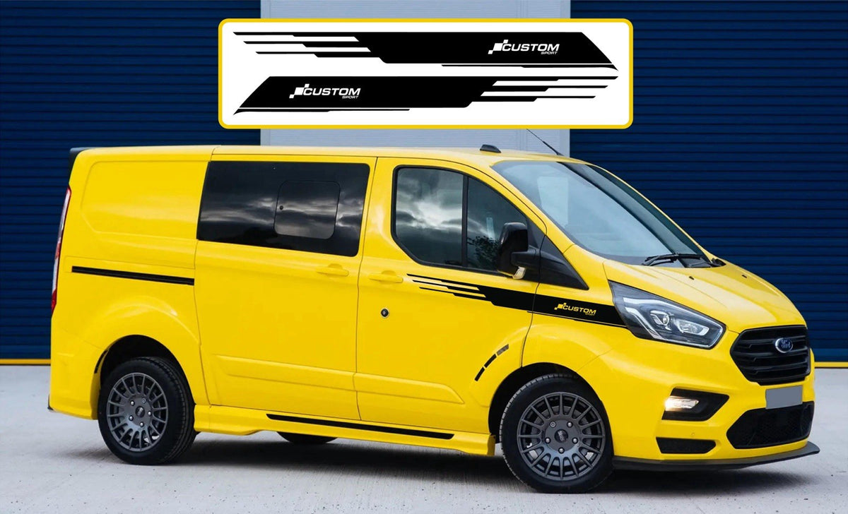 FORD TRANSIT CUSTOM SPORT VAN SIDE DECALS VINYL STICKERS GRAPHICS