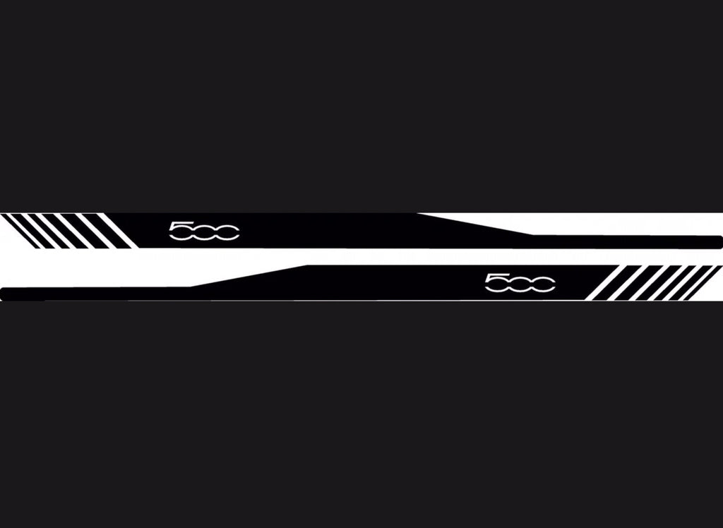 Fits Fiat 500 side racing stripes stickers,decals,graphics. * Any Colour