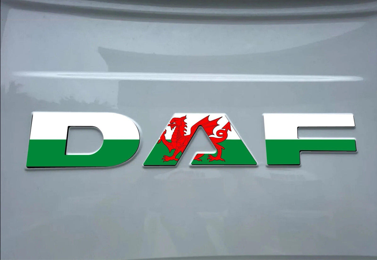 DAF XF / XG WELSH FLAG REAR Cab sticker decal For New Gen 2022-25 truck