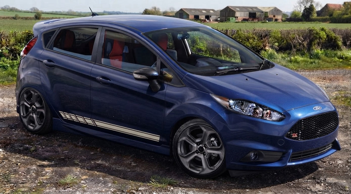 FORD FIESTA ST STRIPES GRAPHICS STICKERS CHEQUERS *Any Colour