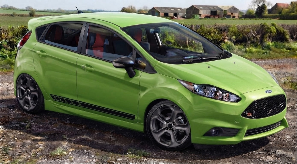 FORD FIESTA ST STRIPES GRAPHICS STICKERS CHEQUERS *Any Colour