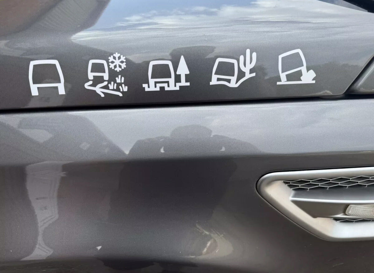 Land Rover ALL TERRAIN graphics Stickers. Freelander, Discovery, Defender 2x