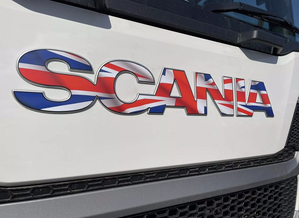 SCANIA  P&G Cab Front Badge sticker. New Gen 2017-26 truck. Union Flag