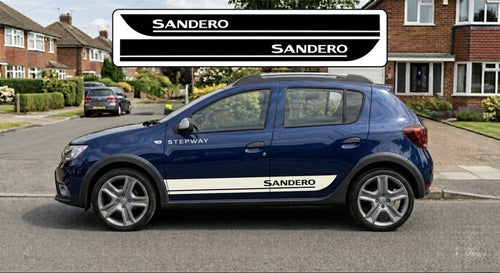 DACIA SANDERO Side Stripes VINYL GRAPHICS STICKERS DECALS  *ANY COLOUR