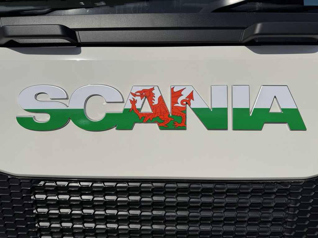 SCANIA  R&S Cab Front Badge sticker. New Gen 2017-26 truck WELSH Flag