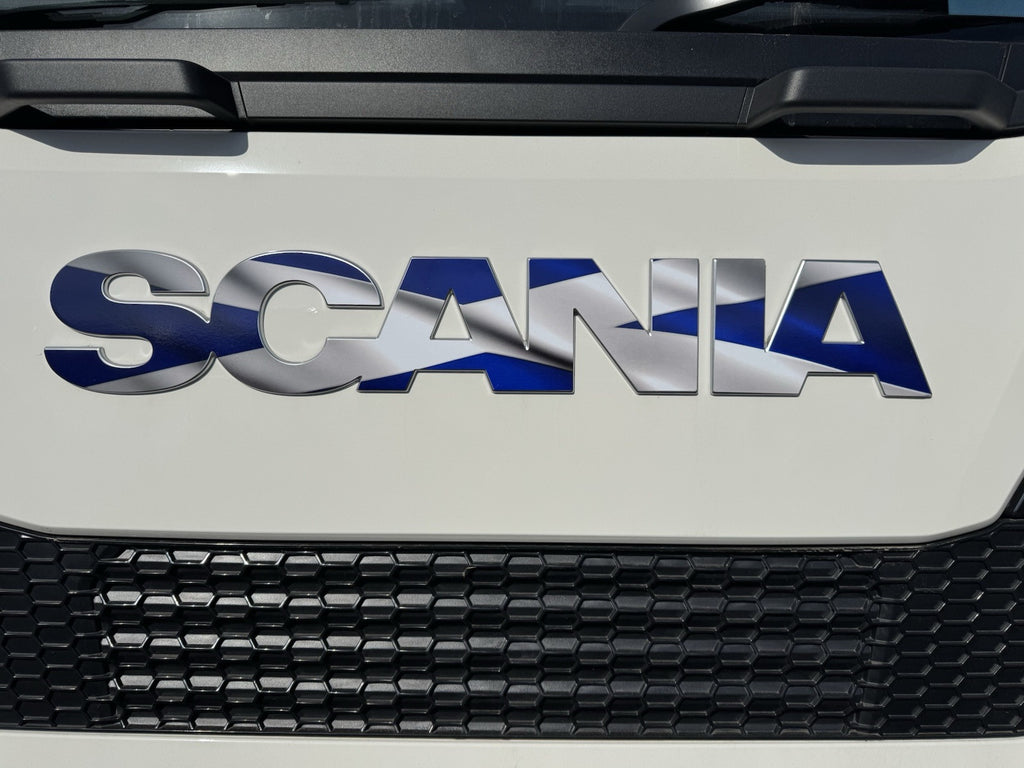 SCANIA  R&S Cab Front Badge sticker. New Gen 2017-25 truck SCOTLAND Flag