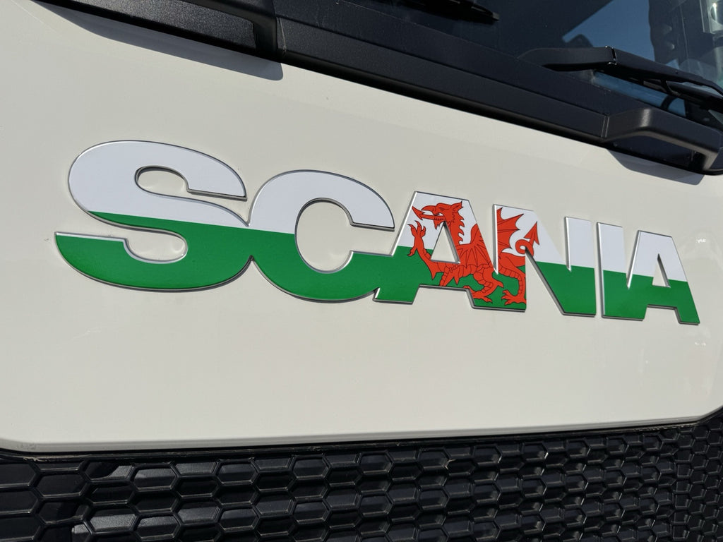 SCANIA  R&S Cab Front Badge sticker. New Gen 2017-26 truck WELSH Flag