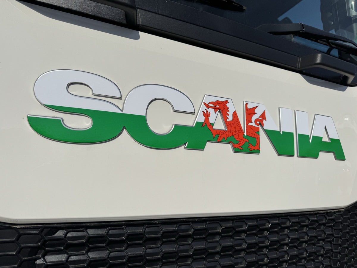 SCANIA  R&S Cab Front Badge sticker. New Gen 2017-26 truck WELSH Flag