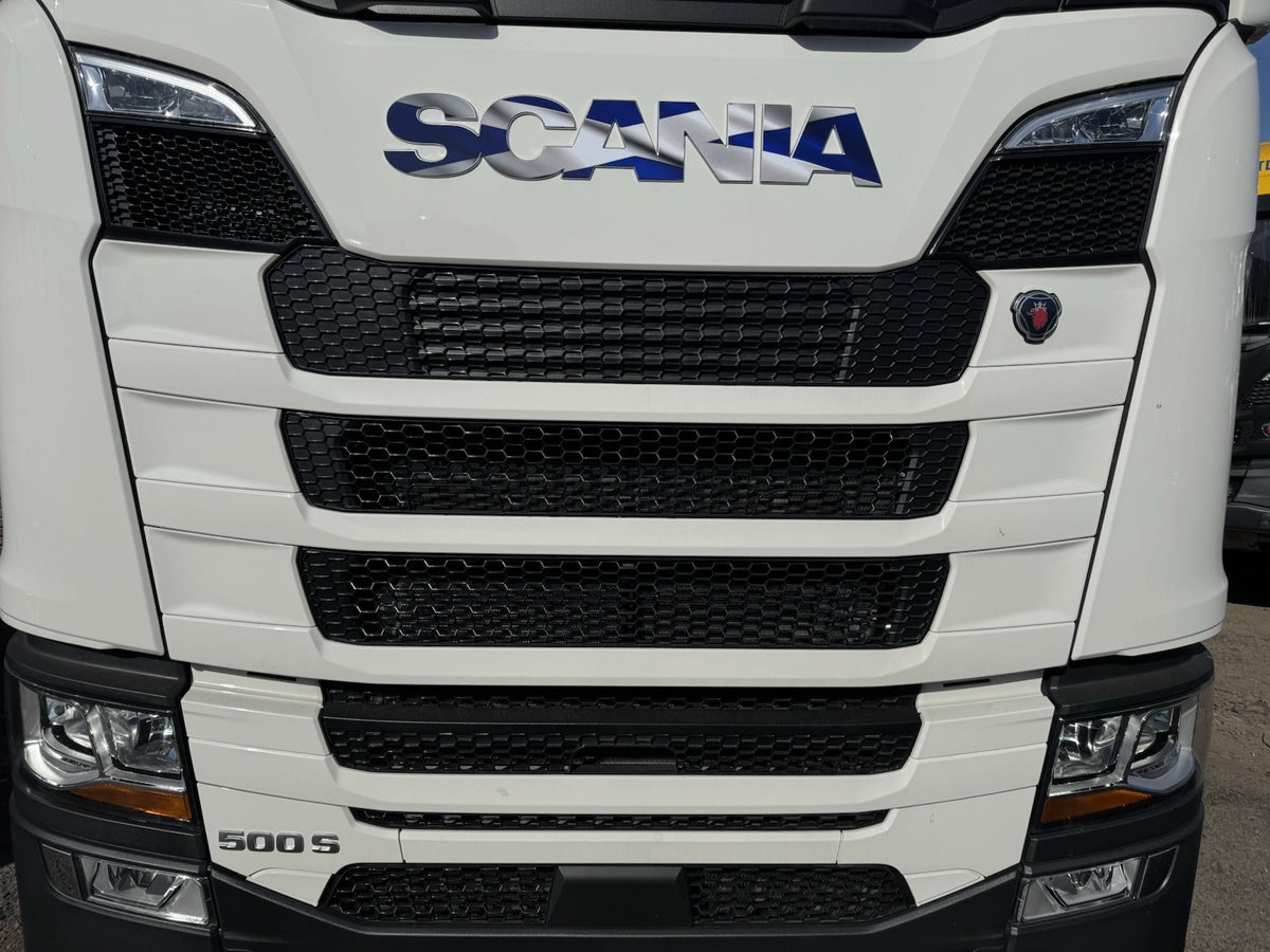 SCANIA  R&S Cab Front Badge sticker. New Gen 2017-25 truck SCOTLAND Flag