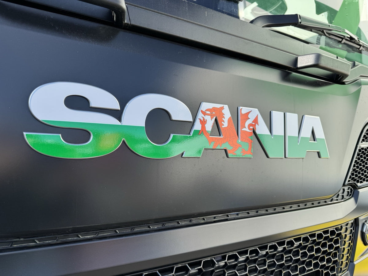 SCANIA  P&G Cab Front Badge sticker. New Gen 2017-25 truck. WELSH Flag